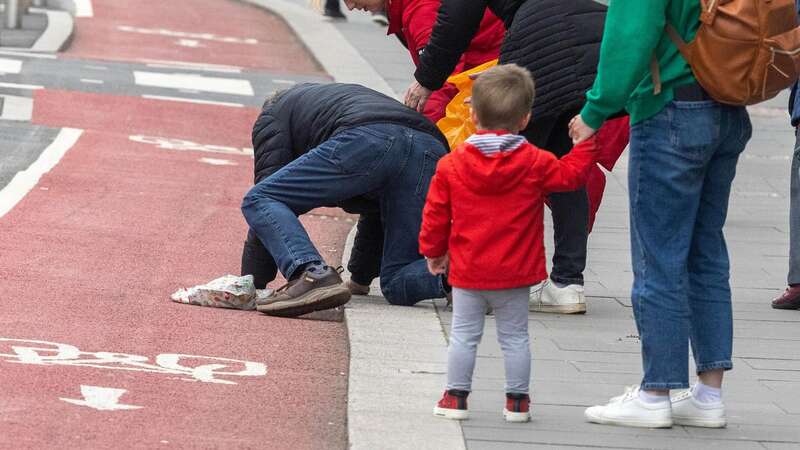 Complaints had been made that the cycle lane was causing people to trip over (Image: PAUL GILLIS / Reach PLC)