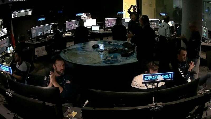 Emotional moment crew learns Odysseus spacecraft has landed on the Moon