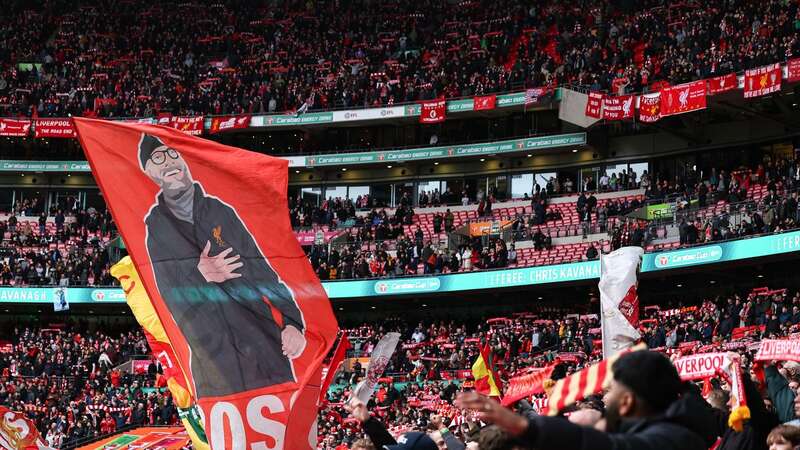 There were plenty of empty seats at kick-off in the Liverpool end