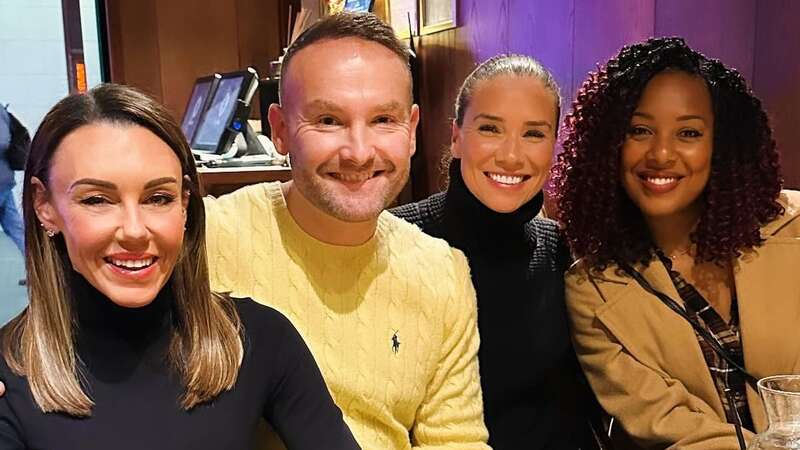 The girls have reunited with their former bandmate Kevin (Image: @wonderwomanshel/Instagram)