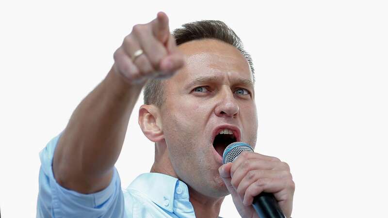 Yulia Navalny addressing the European Parliament in Strasbourg today (Image: AFP via Getty Images)