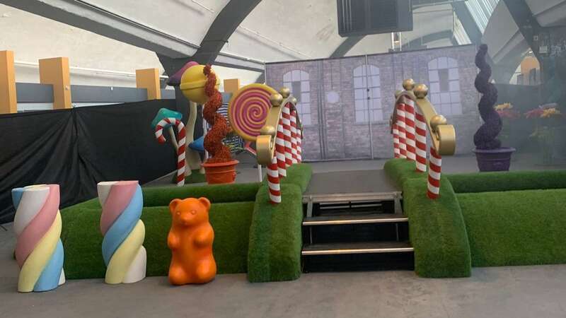 The Willy Wonka-inspired event that police were called to in Glasgow (Image: Jenny Fogarty / SWNS)