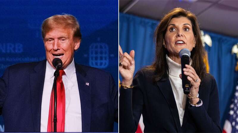 Republican presidential candidate Nikki Haley speaks in Portland, Maine (Image: Getty Images)