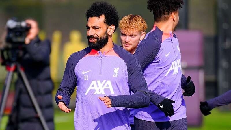 Salah was back in training with Liverpool on Wednesday (Image: PA)