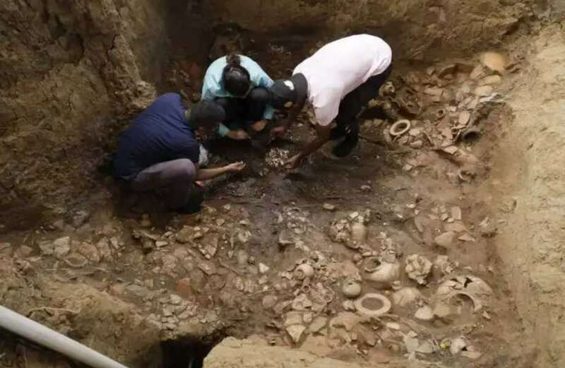 Watch archaeologists uncovering the eerie tomb which was home to the chilling afterlife ritual