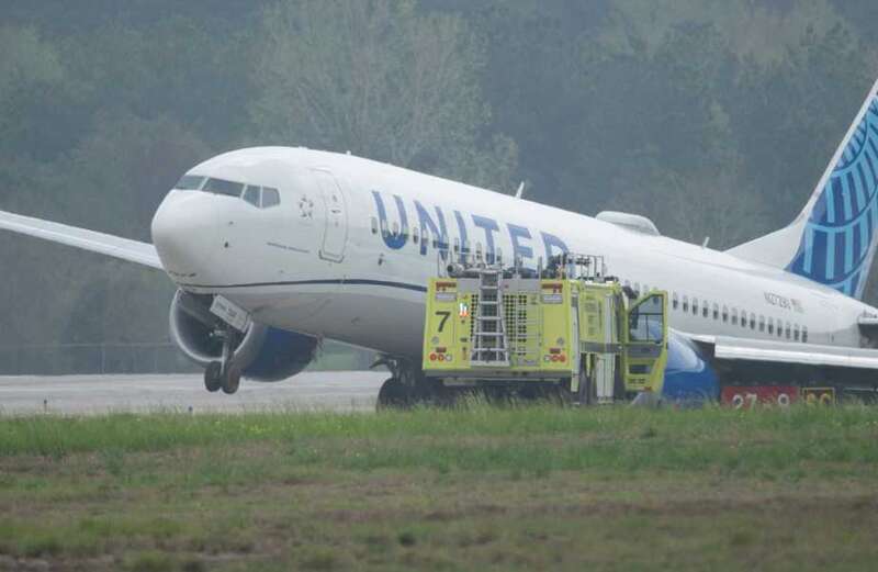 There was a large police presence at the airport