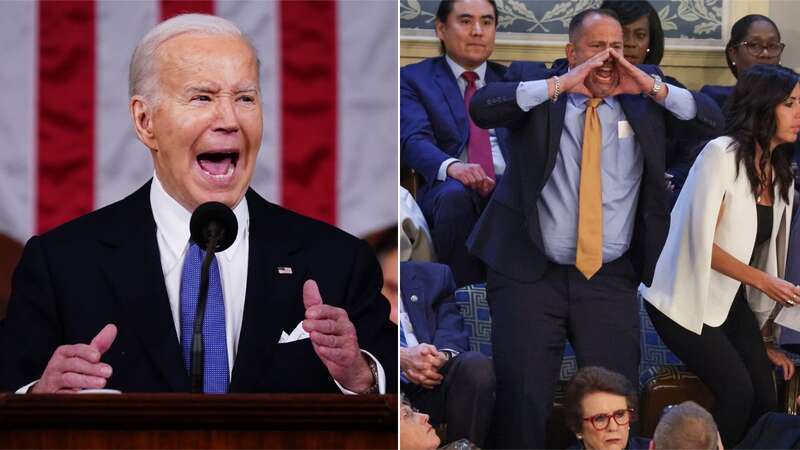 Steve Nikoui shouted during President Biden