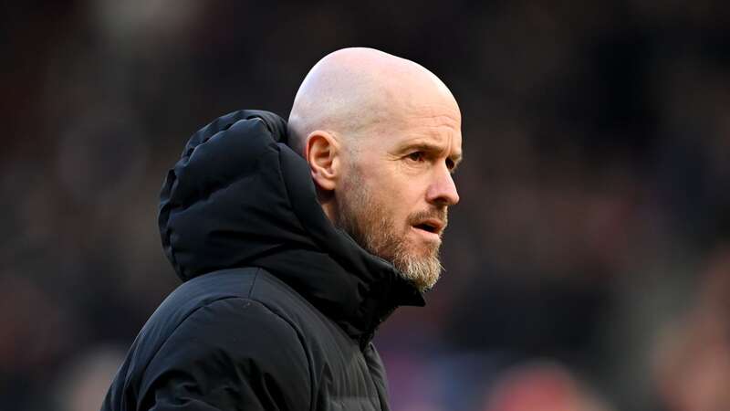 Erik ten Hag, Manager of Manchester United, looks on following the team