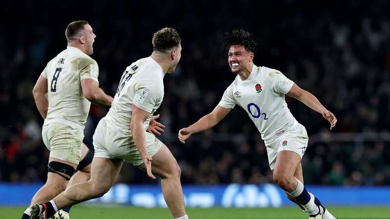 Marcus Smith celebrates his winning drop goal (Image: Getty Images)