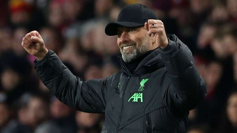 PRAGUE, CZECH REPUBLIC - MARCH 07: Juergen Klopp, Manager of Liverpool, celebrates after Luis Diaz of Liverpool (not pictured) scores his team