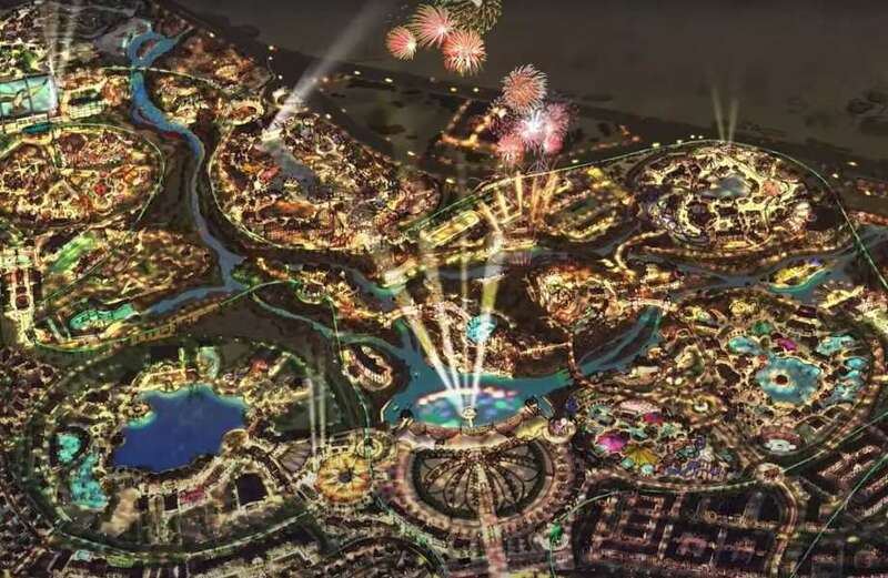 Footage reveals the initial grand plans for the mega project