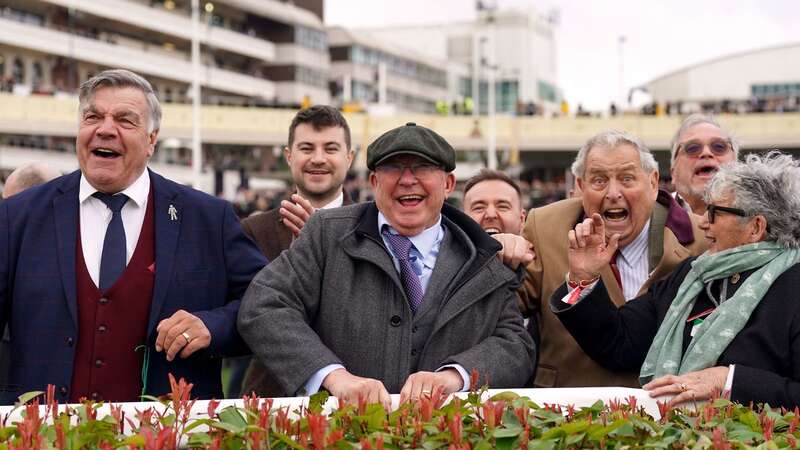 Sir Alex Ferguson, co-owner of Monmiral, celebrates at the Cheltenham Festival (Image: PA)