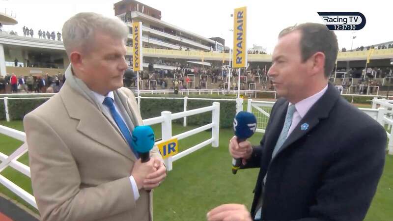 Sports minister Stuart Andrew (left) with Nick Luck