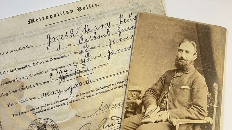 A police file by Inspector Joseph Henry Helson (pictured) has been found (Image: Whitton & Laing/BNPS)