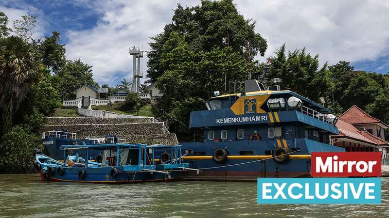 The Mirror boarded a traditional perahu fishing boat to visit the notorious isle (Image: Humphrey Nemar /daily mirror)