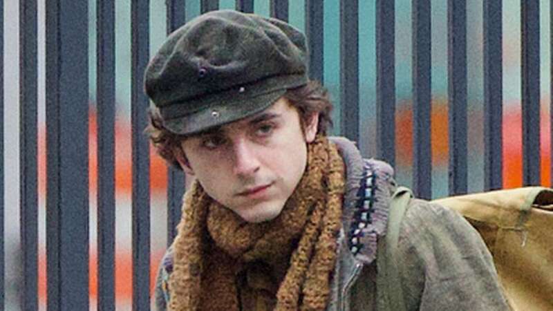 Timothée embodied Bob Dylan as he was spotted on set for the biopic for the first time