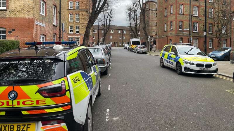 Police search Culham House in Rochelle Street, Shoreditch, London (Image: PA)