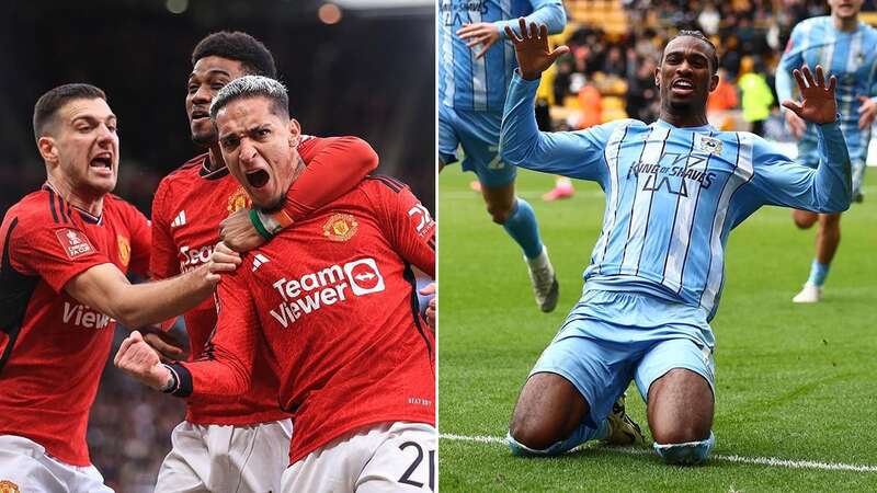 Amad Diallo celebrates his last-gasp winner against Liverpool (Image: ADAM VAUGHAN/EPA-EFE/REX/Shutterstock)