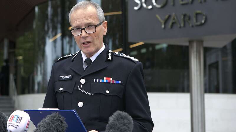 Sir Stephen House speaking outside New Scotland Yard in 2019 (Image: Daily Express)