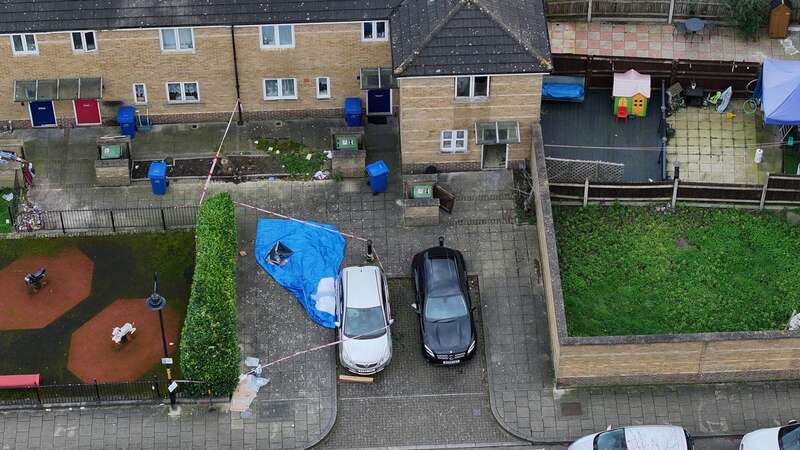 The scene of the incident in south London (Image: UKNIP)