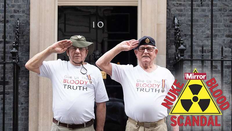 Nuclear veterans delivered legal papers and a petition calling for an end to their 70-year campaign for the truth