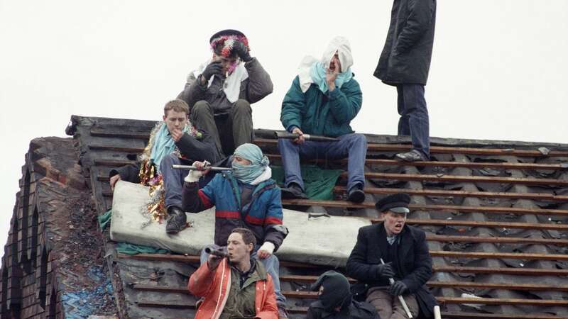 The Strangeways riot lasted for 25 days and included a notorious rooftop protest (Image: Mirrorpix)