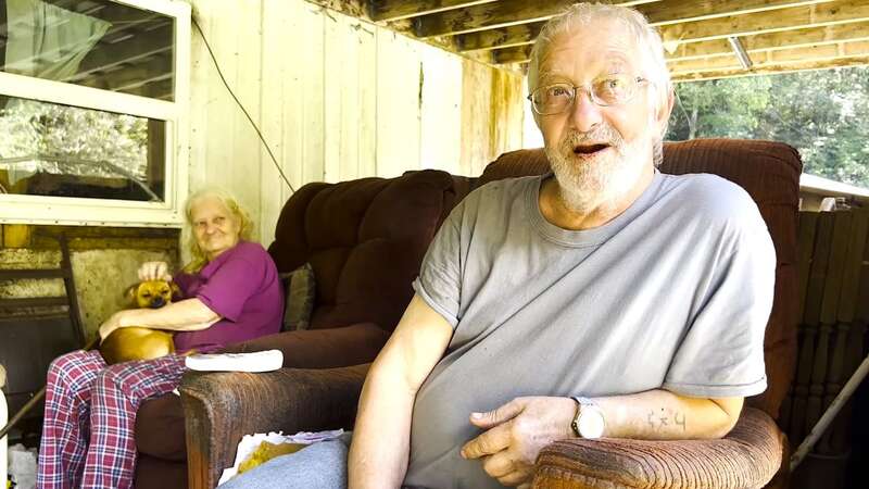 Larry Whittaker with Betty sat in the background (Image: Soft White Underbelly /Youtube)