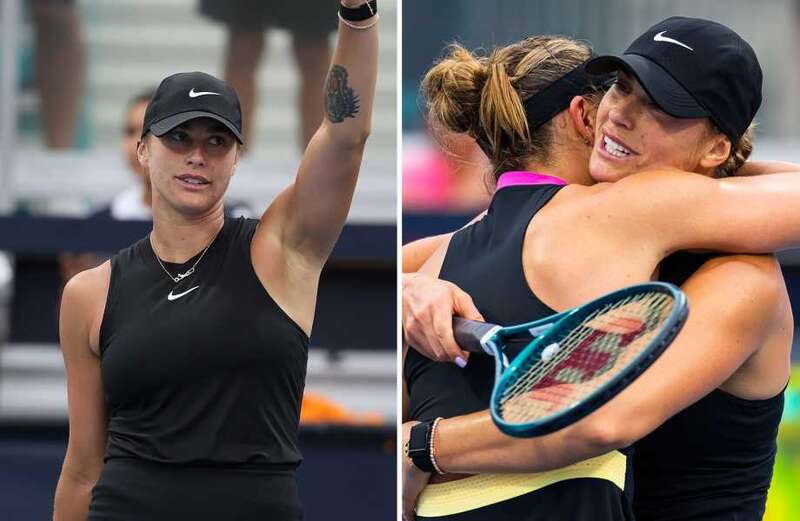 Aryna Sabalenka was dressed in black clothes during her clash with Paula Badosa