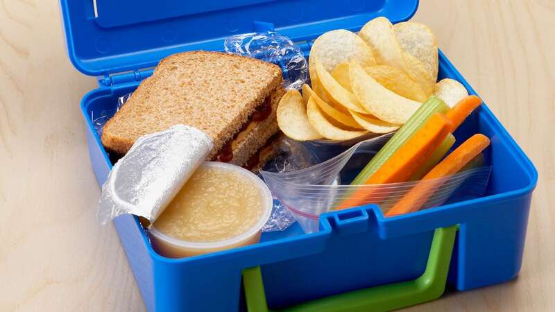 Day care staff got more than just sandwiches when they opened one toddler