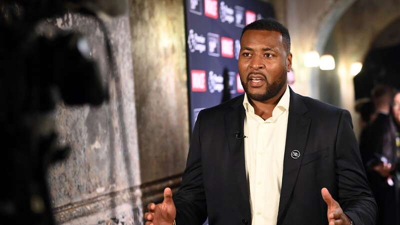 Wes Morgan speaking at the Football Black List celebration (Image: Getty Images for The Football Bl)