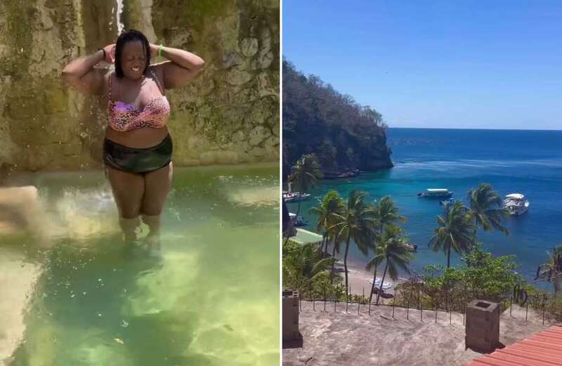 The comedian took a timely luxurious getaway to St Lucia this week