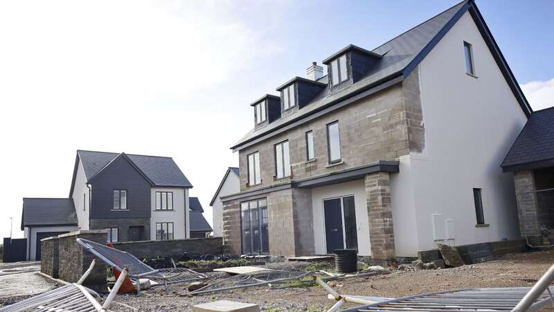 Home owner Simon Clarke is unhappy after the developer has gone bust and left a new-build estate (Image: Media Wales)