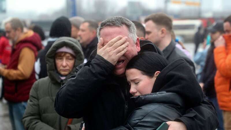 People mourn at the Crocus City Hall concert venue following a terrorist attack in Krasnogors (Image: MAXIM SHIPENKOV/EPA-EFE/REX/Shutterstock)