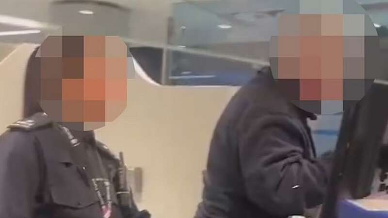 A clip of the alleged incident where two Israeli nationals were discriminated against showed a Border Force officer speaking to people off-camera (Image: @danielberke1/Twitter)