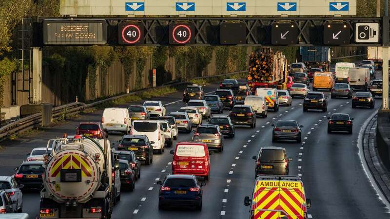 Motorways are set to be jam-packed this weekend with an estimated 14million journeys to take place int he UK (Image: In Pictures via Getty Images)