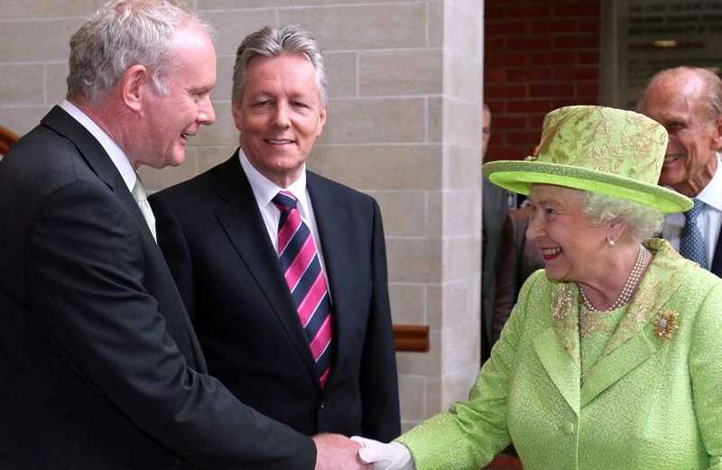 McGuinness is seen in the film handling a bullet and a loaded revolver as wide-eyed children look on