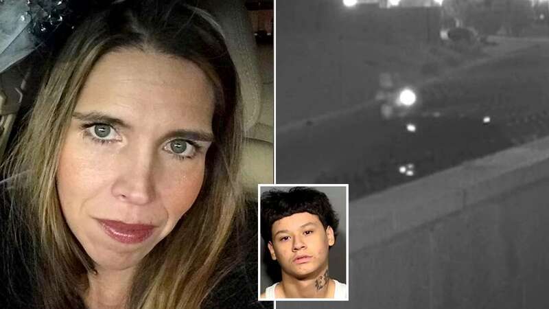 Chilling moment teen gunman leans out car and kills innocent woman walking dog