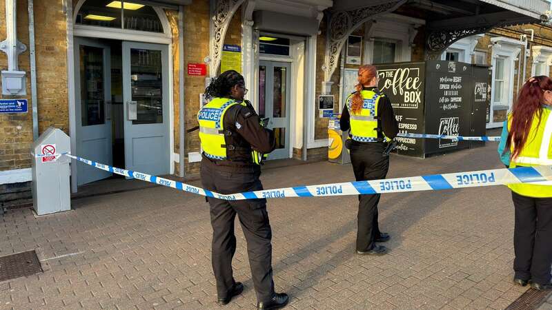 Police outside Beckenham station (Image: UKNIP)