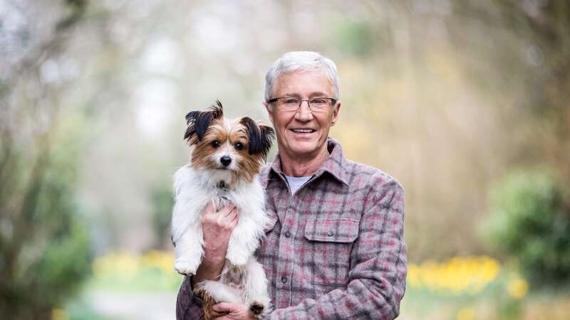 The star was comforted by his beloved dog Arfur in his last moments (Image: Battersea Dogs & Cats Home)