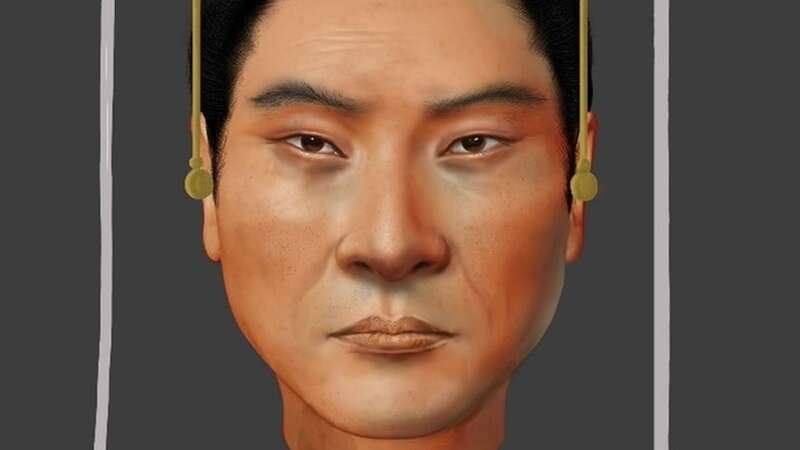 The facial reconstruction of Emperor Wu who was ethnically Xianbei (Image: Pianpian Wei/SWNS)