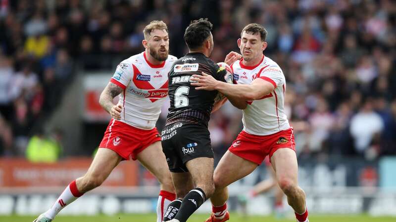 Bevan French of Wigan Warriors is challenged by Daryl Clark (Image: Getty Images)