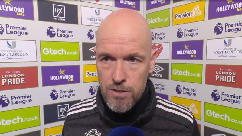 Erik ten Hag gave a damning assessment (Image: Sky Sports)