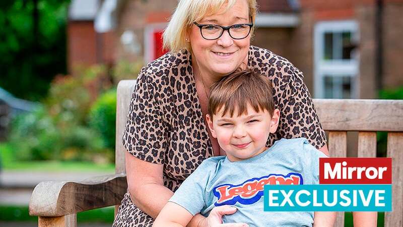 Double-amputee Tony Hudgell, 5, with adoptive mum, Paula, raised £2 million for charity by completing a 10k walk on his prosthetic legs (Image: Adam Gerrard / Daily Mirror)