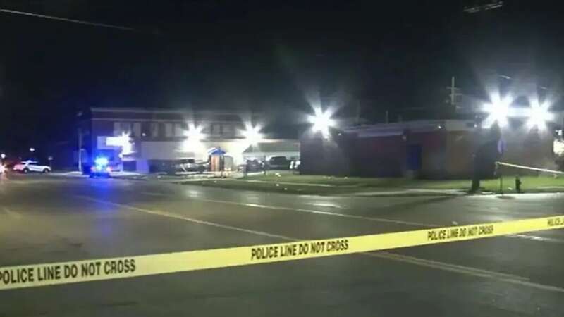 As of Friday evening, the shooter - a male suspect - is still at large (Image: FOX 2 Detroit)