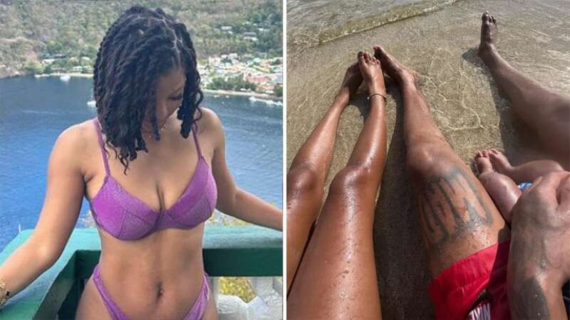 Halle Bailey shows off real bikini body as she enjoys tropical holiday after giving birth to son