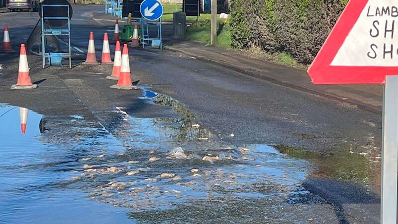 The flooded streets of Lambourn, Berkshire (Image: No credit)