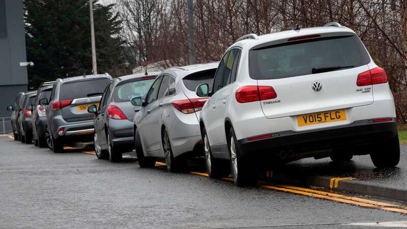 Drivers face a £100 fine for parking on the pavement under new rules to come into force today (Image: DAILY RECORD)