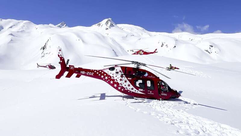 Three people lost their lives when a helicopter crashed in Verbier yesterday (Image: WALLIS POLICE HANDOUT/EPA-EFE/REX/Shutterstock)