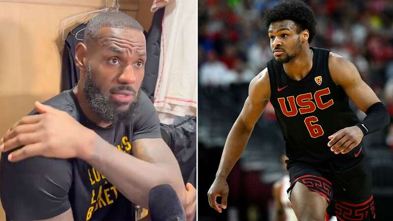 LeBron James has responded to claims Bronny could leave USC (Image: No credit)