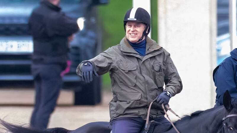 Prince Andrew out horse riding in Windsor Great Park today (Image: © Jim Bennett)